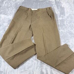 Vintage Brown Adjust-A-Band Expandable Khaki Trousers Pants Mens Size 36M 929801